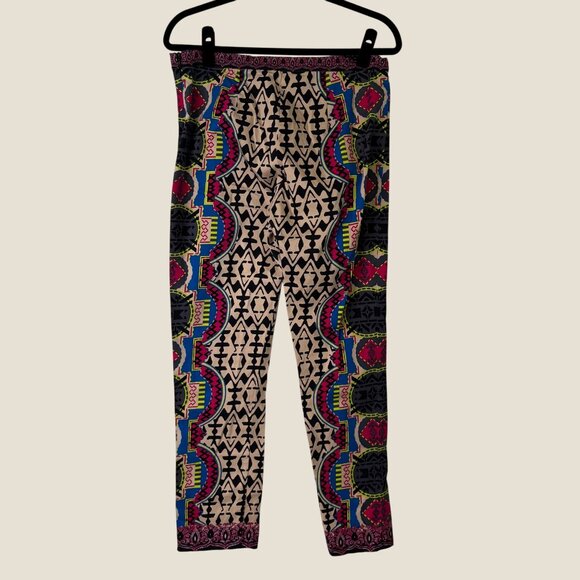 Flying Tomato Vibrant Boho Pattern Stretch Ankle Pants Size L Multicolor - Picture 6 of 9